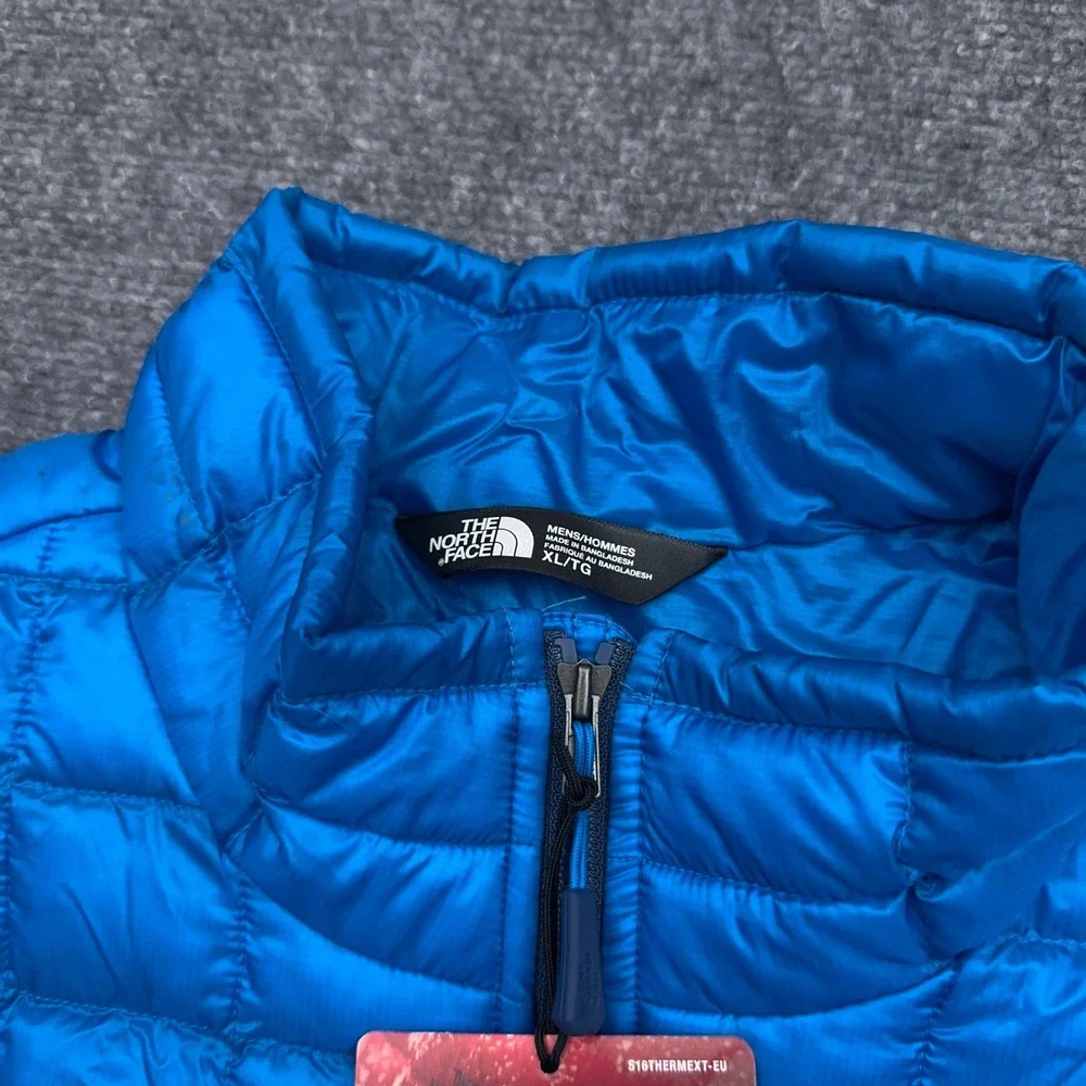 NEW The North Face ThermoBall Jacket Mens XL Hyper Blue Quilted Full Zip Puffer